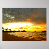Zonneover op de Malediven Poster (Voorkant)