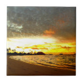 Zonneover op de Malediven Tegeltje (Voorkant)