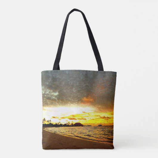 Zonneover op de Malediven Tote Bag (Achterkant)