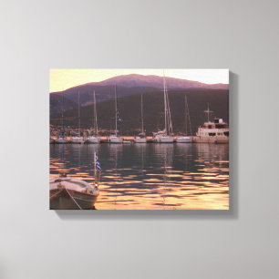 Zonneover Sami Boats (Kefalonia) Canvas Afdruk