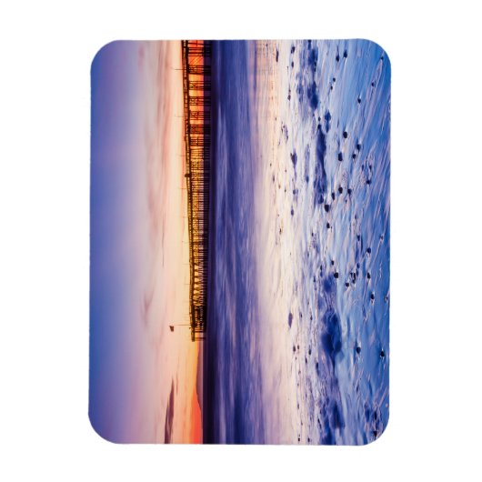 Zonneover Ventura Pier en strand Magneet (Verticaal)