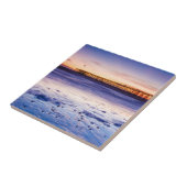 Zonneover Ventura Pier en strand Tegeltje (Zijkant)