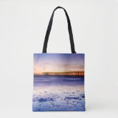 Zonneover Ventura Pier en strand Tote Bag (Voorkant)