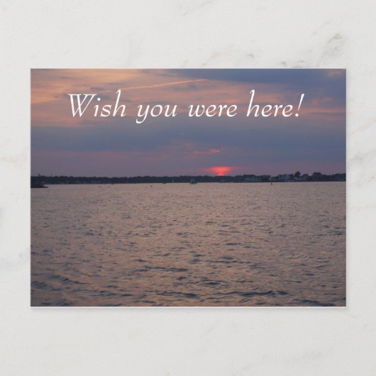 Zonneover water briefkaart (Voorkant)