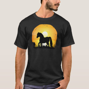 Zonnepaarden Breed Silhouette Miniatuur Horse T-shirt