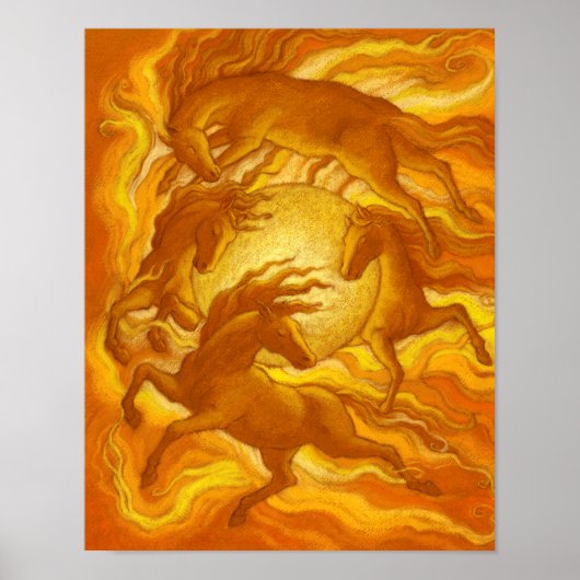 Zonnepaarden Poster (Voorkant)