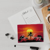 Zonnepalm Beach Therapy Summer Sun Briefkaart