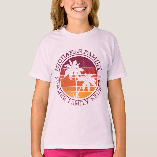 Zonnepalm boomklauw zomervakantie t-shirt (Voorkant)