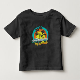 Zonnepalm Hawaii-ananas, vliegtuig met overloop Kinder Shirts