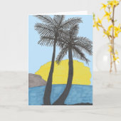 Zonnepalm Wenskaart Kaart (Gele Bloem)