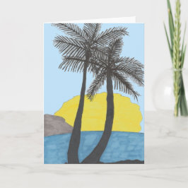 Zonnepalm Wenskaart Kaart