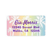 Zonnepalmadres Etiket (Voorkant)