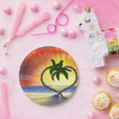 Zonnepalmbomen Borden Papieren Bordje (Feest)