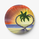 Zonnepalmbomen Borden Papieren Bordje (Voorkant)