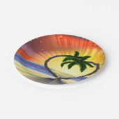 Zonnepalmbomen Borden Papieren Bordje (Gekanteld)