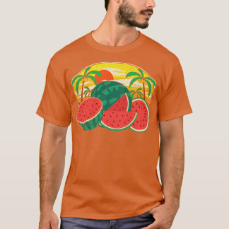 Zonnepalmbomen met tropische fus t-shirt