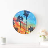 Zonnepalmen stranden surf grote klok (Huis)