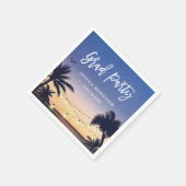 Zonnepalmgraafschap zomerstrand servetten (Hoek)