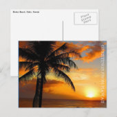 zonnepalmgroeten briefkaart (Voorkant / Achterkant)