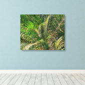 Zonnepalmhulzen Tropisch Canvas Afdruk (Insitu (Houten vloer))