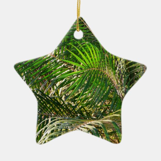 Zonnepalmhulzen Tropisch Keramisch Ornament (Voorkant)
