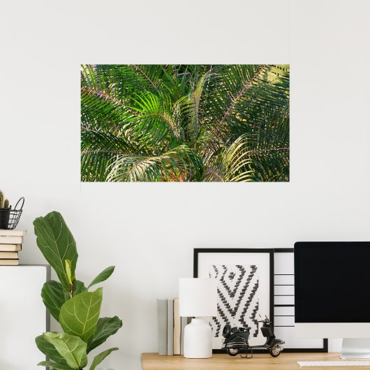 Zonnepalmhulzen Tropisch Poster (Thuiskantoor)