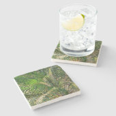 Zonnepalmhulzen Tropisch Stenen Onderzetter (Zijkant)