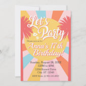 Zonnepalms-uitnodiging van de Partij voor de Vrijd Kaart (Voorkant)