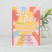 Zonnepalms-uitnodiging van de Partij voor de Vrijd Kaart (Staand voorkant)