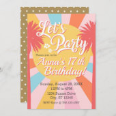 Zonnepalms-uitnodiging van de Partij voor de Vrijd Kaart (Voorkant / Achterkant)