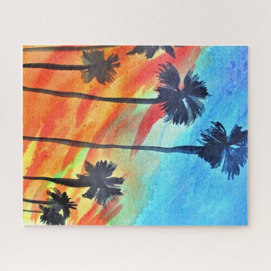 Zonnepalmschilderkunst Legpuzzel (Horizontaal)