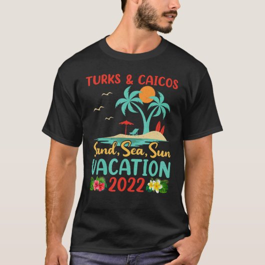 Zonnepalmstralen Vacatie 2022 Turken & Caico T-shirt (Voorkant)