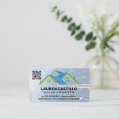 Zonnepaneel Dak Logo | QR-code Visitekaartje (Staand voorkant)