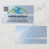 Zonnepaneel Dak Logo | QR-code Visitekaartje (Voorkant / Achterkant)