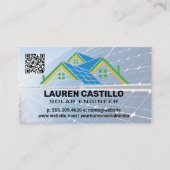 Zonnepaneel Dak Logo | QR-code Visitekaartje (Voorkant)