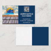 Zonnepaneel Dak Logo | technische energie Visitekaartje (Voorkant / Achterkant)