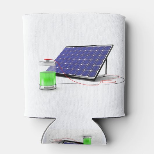 Zonnepaneel en batterij blikjeskoeler (Achterkant)