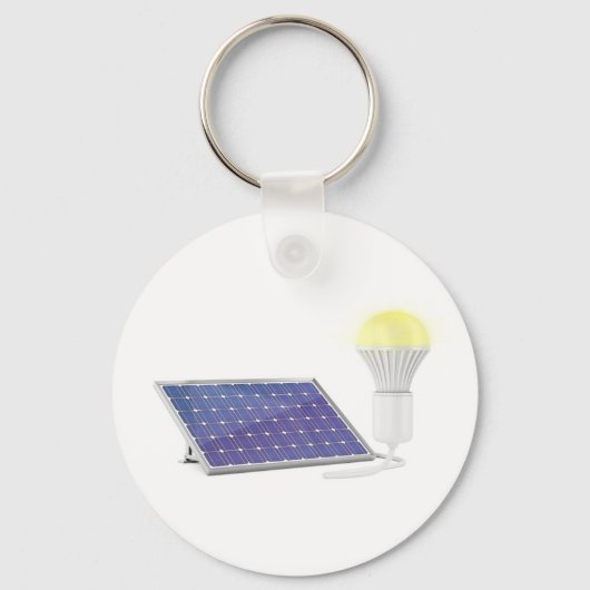 Zonnepaneel en gloeilamp sleutelhanger (Voorkant)