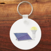 Zonnepaneel en gloeilamp sleutelhanger (Voorkant)