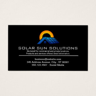 Zonnepaneel Energie-installatie Visitekaartje