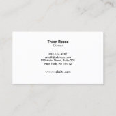 Zonnepaneel Energie Installer Visitekaartje (Achterkant)