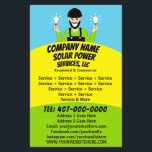 Zonnepaneel gloeilamp diensten bedrijf flyer<br><div class="desc">Personaliseer en pas dit opvallende zonne (power washing) professionele deurhanger sjabloon ontwerp aan om aan de behoeften van uw bedrijf/bedrijf te voldoen. Deze zonne-sjabloon toont het afbeelding van het karakter van de de diensttechnicus van het zonnepaneel die gloeilampen houden. Voeg je logo toe voor een effectievere branding. Pas de couponaanbieding...</div>