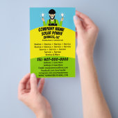 Zonnepaneel gloeilamp diensten bedrijf flyer (Hand)