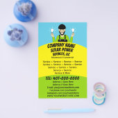 Zonnepaneel gloeilamp diensten bedrijf flyer (Enkel)