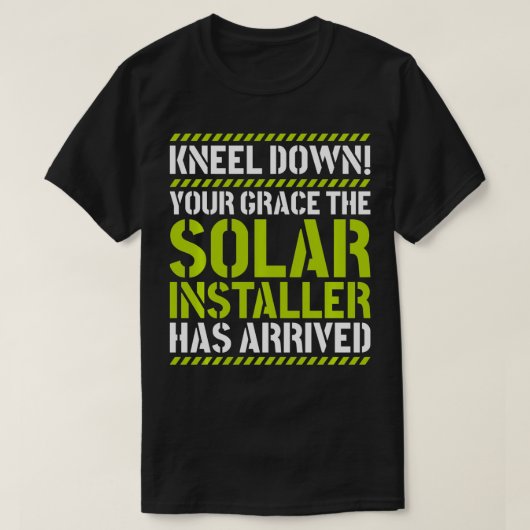 Zonnepaneel Hernieuwbare energie Kniel Down Solar T-shirt (Design voorkant)
