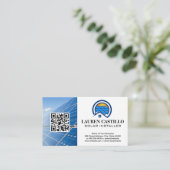Zonnepaneel Huis Logo | QR Visitekaartje (Staand voorkant)