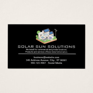 zonnepaneel installatie voor schone energie visitekaartje