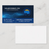 Zonnepaneel Logo | Technische achtergrond Visitekaartje (Voorkant / Achterkant)