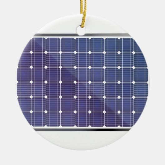 Zonnepaneel op wit keramisch ornament (Voorkant)