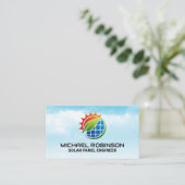 zonnepaneel | Schone energie | Technicus Visitekaartje (Staand voorkant)